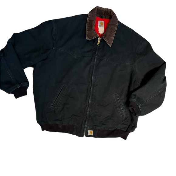 Vintage Carhartt 90's Santa Fe Lined Jacket J13 Black Size 2xl